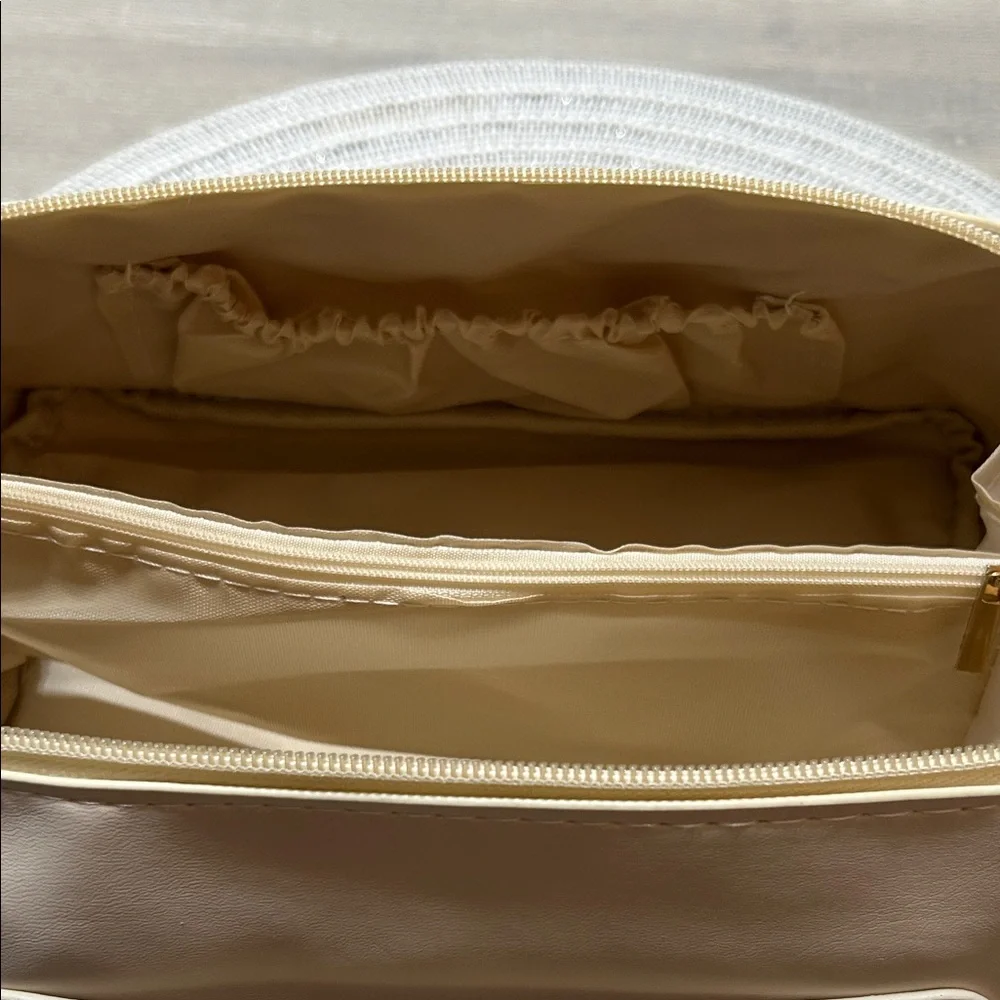NEW Large Travel Makeup Bag - Pink or Cream